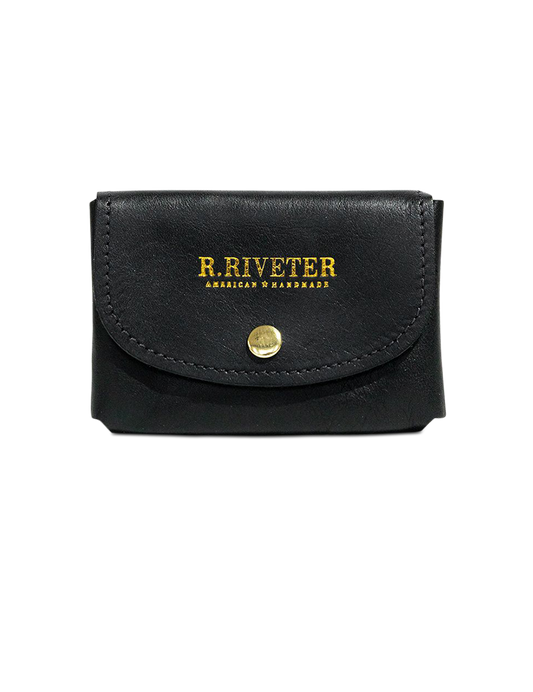 Ida Mini | Signature Black Leather Card Holder Wallet