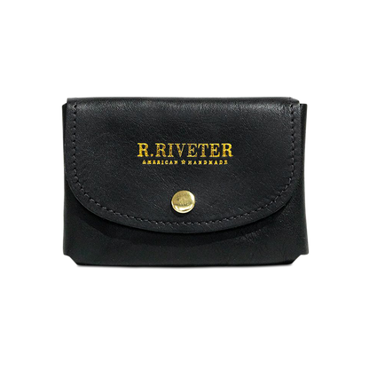 Ida Mini | Signature Black Leather Card Holder Wallet - Shaketea
