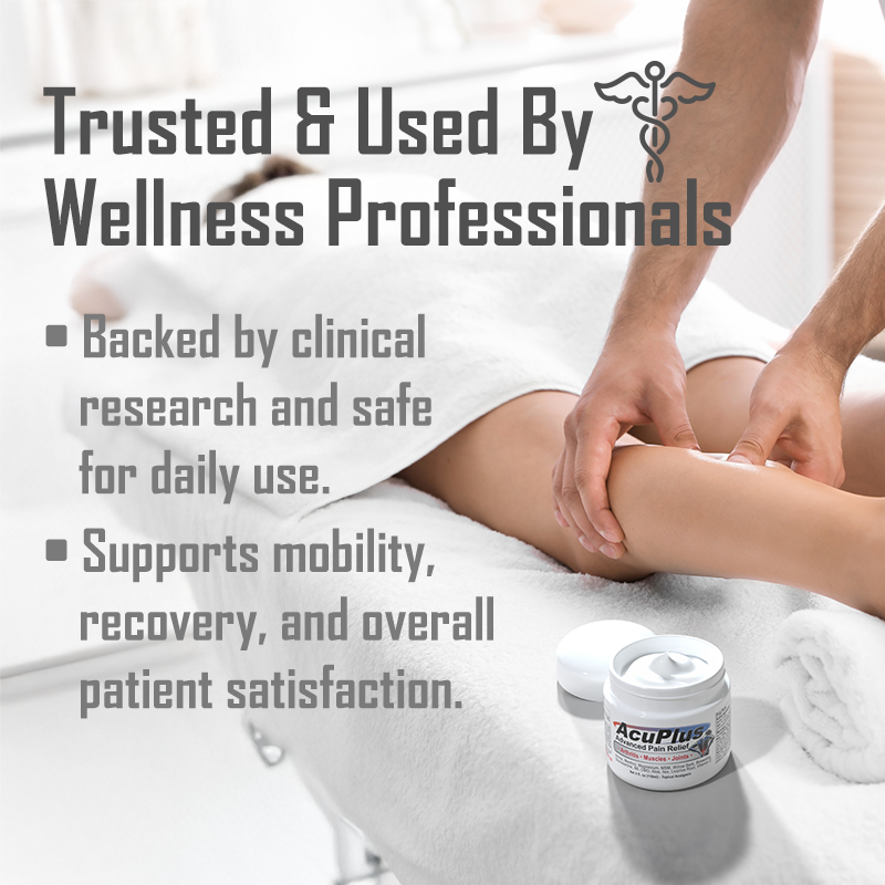 AcuPlus 4 oz Pain Relief Cream 3 Pack – Menthol Topical Analgesic for Muscle and Joint Aches. Best Value Set