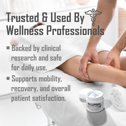 AcuPlus 4 oz Pain Relief Cream 3 Pack – Menthol Topical Analgesic for Muscle and Joint Aches. Best Value Set