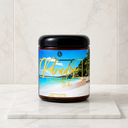 PARADISE – Luxury Fragrance Body Butter | Coconut, Vanilla & Amber Cologne Scent Hydrating Skin Butter | Cologne Butter - Shaketea