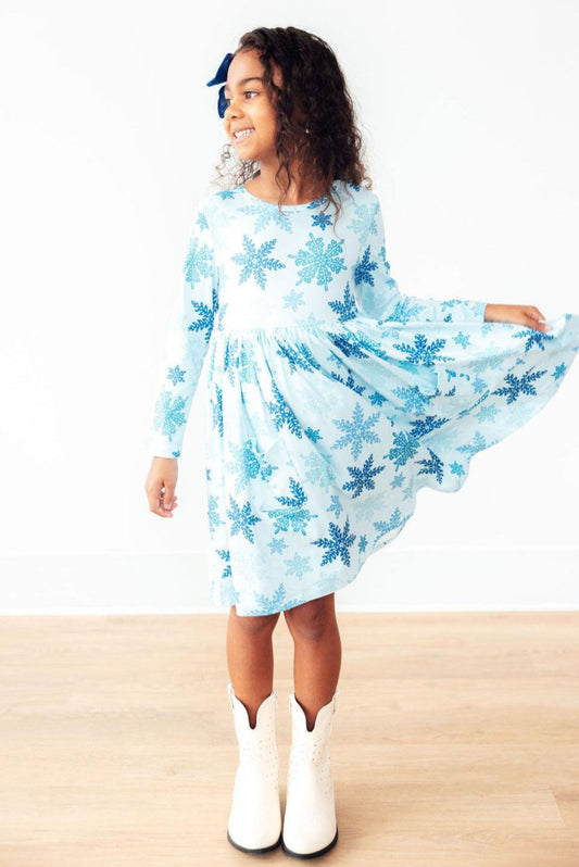 Winter Wonderland L/S Pocket Twirl Dress - Shaketea