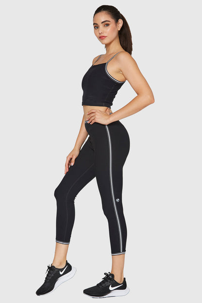 Bias Stripe Sculpting Crop Top Made in USA