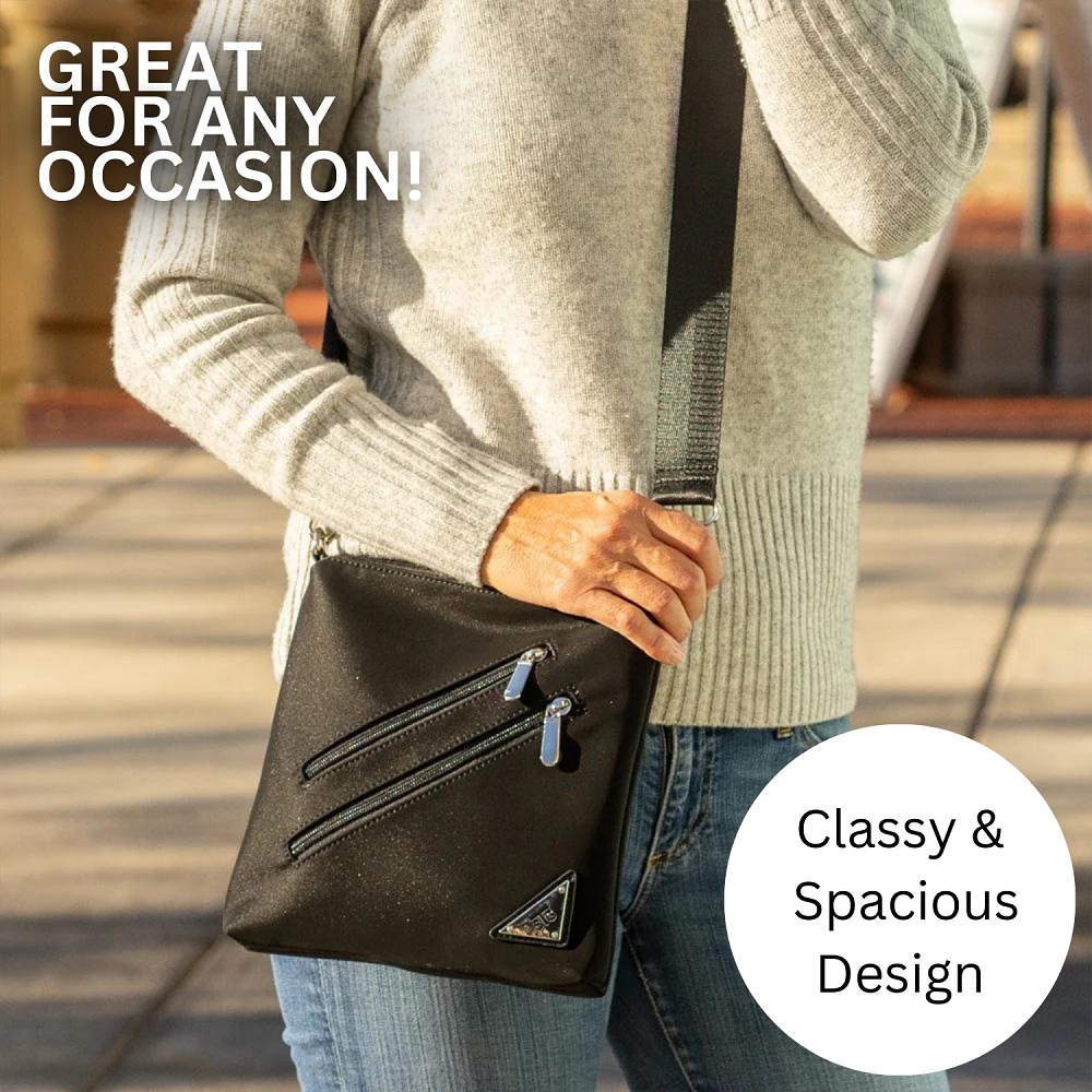 Zoe RFID Crossbody Phone Purse Vegan Leather Fits 7 Inches Touch Screen