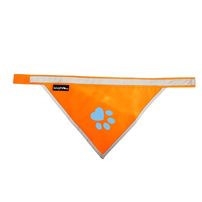 Reflective Dog Bandana Hi-Vis S Size 10 in Neck Orange