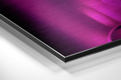 Pink Neon Monochrome Blonde Brushed Aluminum Dibond Wall Art
