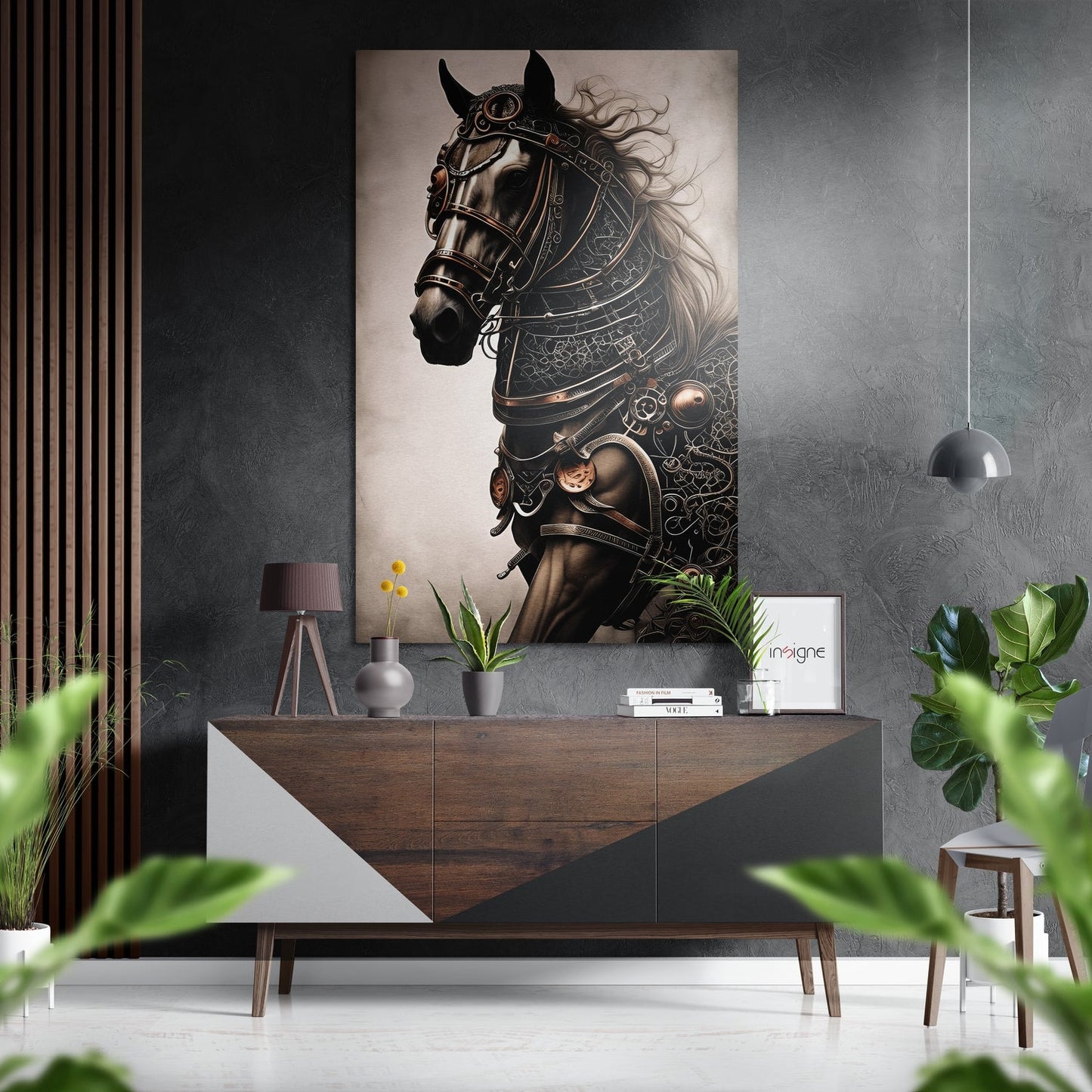 Warrior's Horse Brushed Aluminum Dibond Wall Art