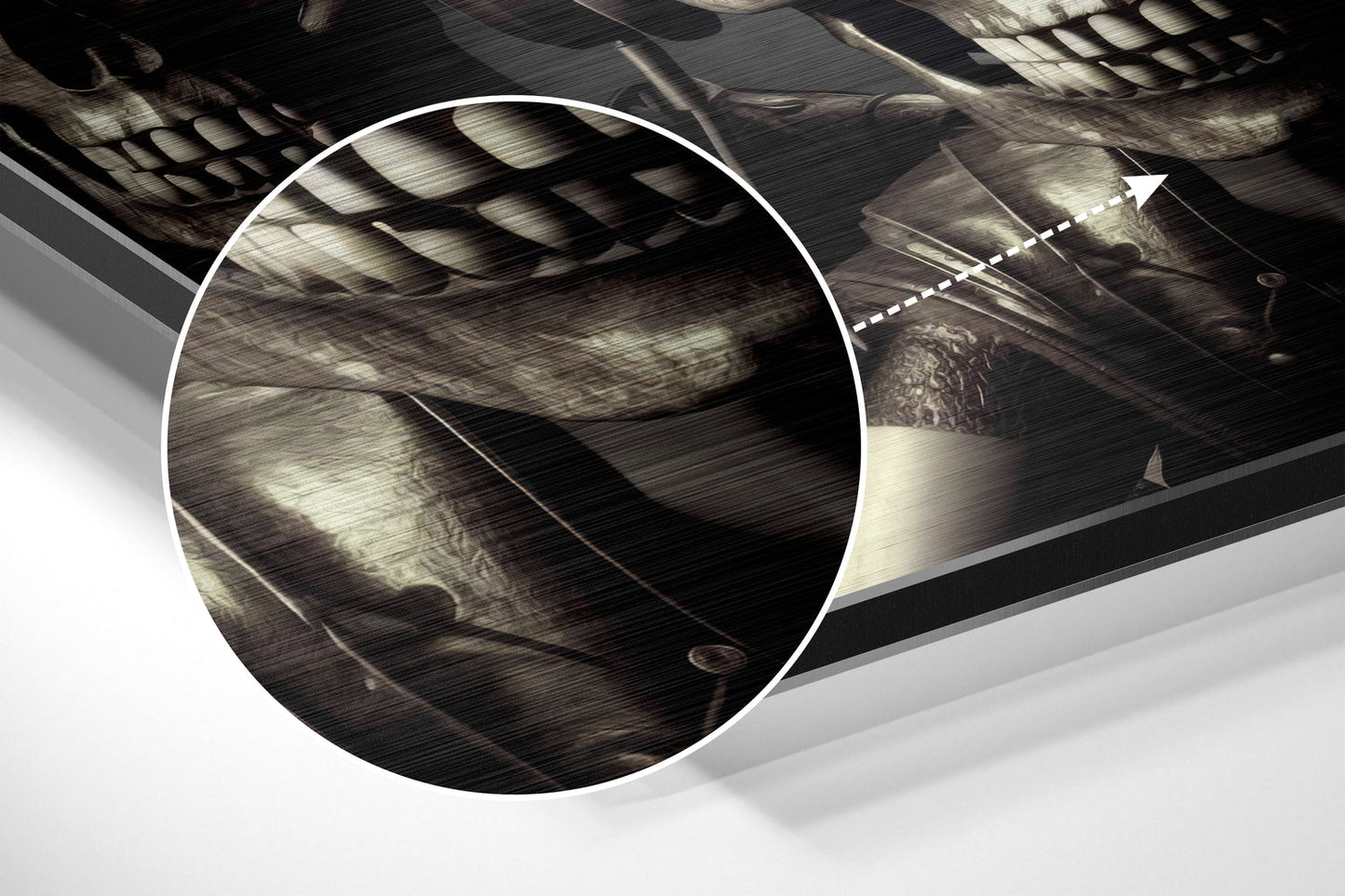 Skulls Having Fun Brushed Aluminum Dibond Wall Art