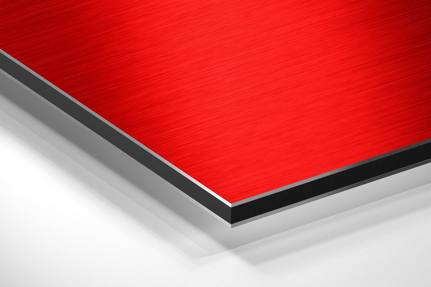 Red Panel Black Text Keep It Simple Brushed Aluminum Dibond Wall Art