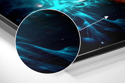 Colliding Energy Streams Brushed Aluminum Dibond Wall Art