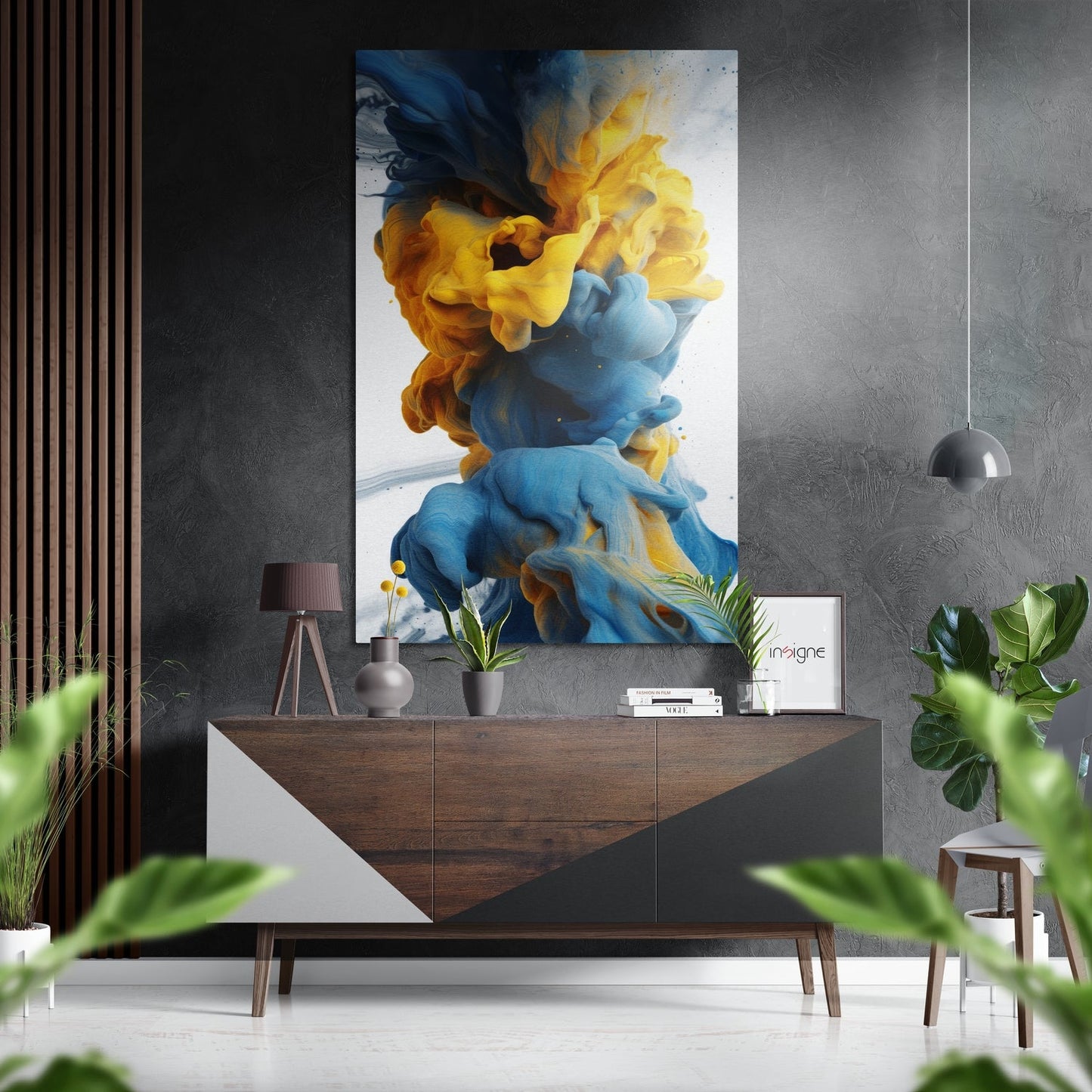 Color Explode Brushed Aluminum Dibond Wall Art