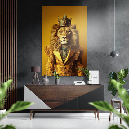 Lion Prince Brushed Aluminum Dibond Wall Art