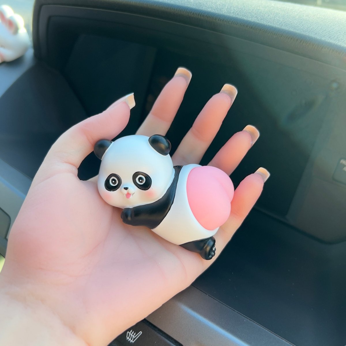 Adorable Bouncy Butt Car Ornament, Kawaii Cheeks Animal Car Dashboard Home Desk Decorations, Funny Car Accessories