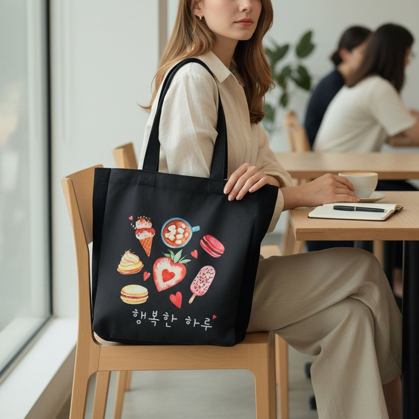 Aesthetic Flannel Shoulder Bag Korean Style Plaid Tote 15x13