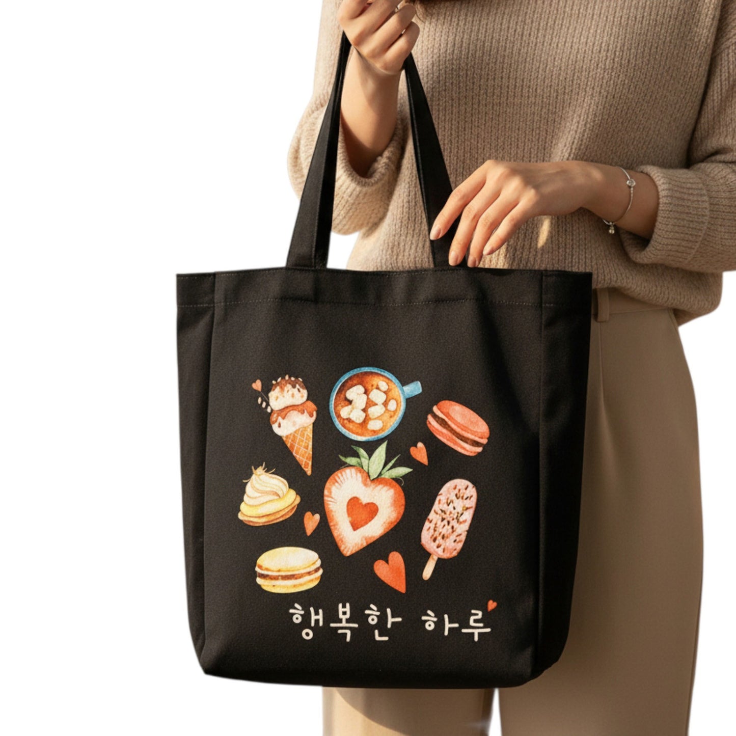 Aesthetic Flannel Shoulder Bag Korean Style Plaid Tote 15x13