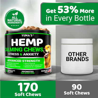 Hemp Calming Chews for Dogs 170 Count Chicken Flavor