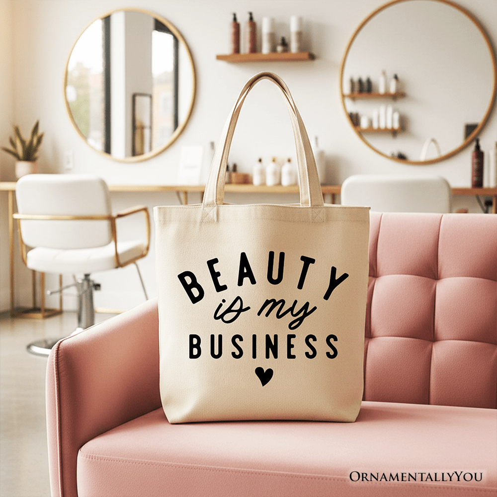 Beauty Is My Business Artist Tote Bag, Minimalist Salon Gift Shopper