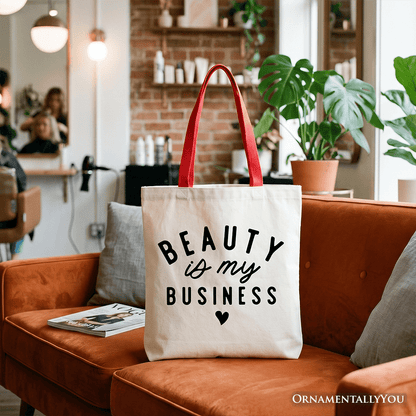 Beauty Is My Business Artist Tote Bag, Minimalist Salon Gift Shopper
