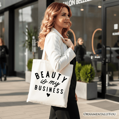 Beauty Is My Business Artist Tote Bag, Minimalist Salon Gift Shopper