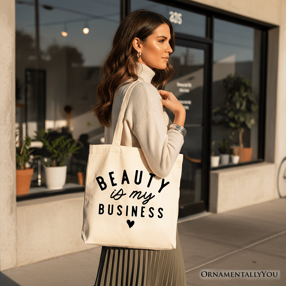Beauty Is My Business Artist Tote Bag, Minimalist Salon Gift Shopper