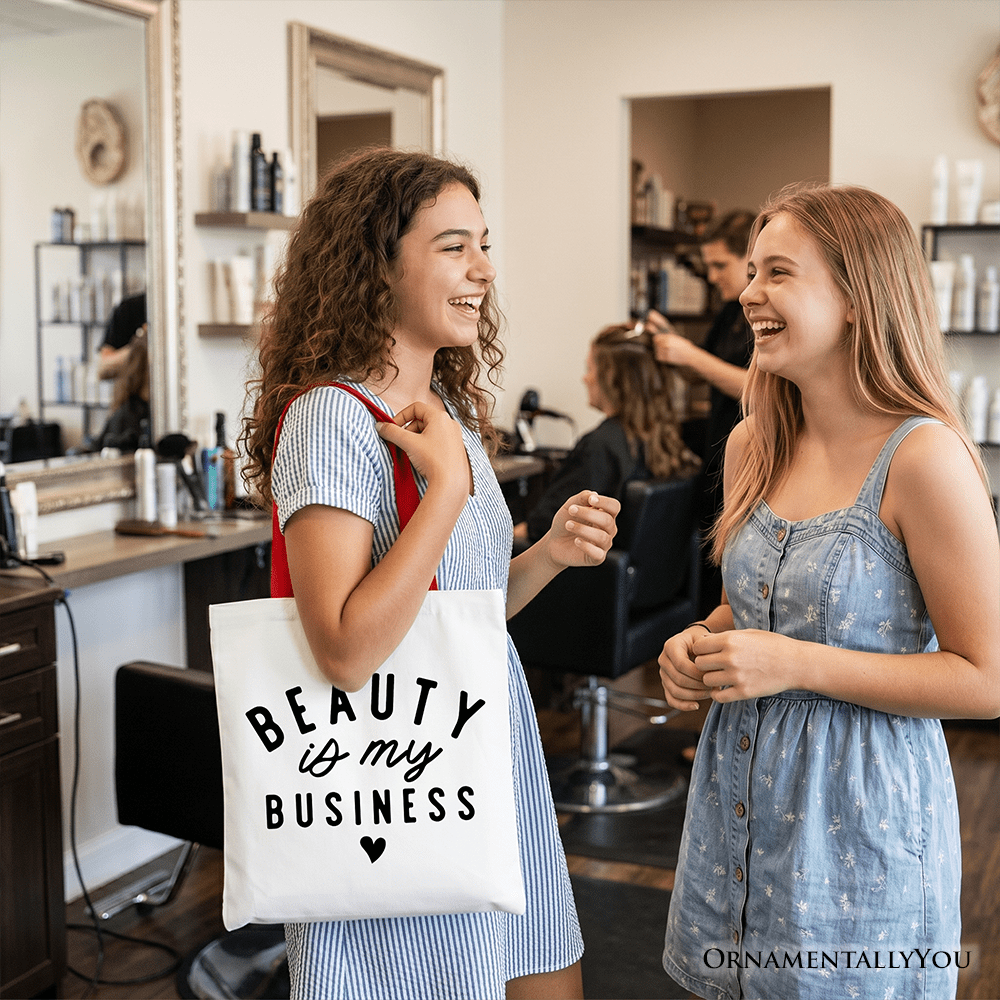 Beauty Is My Business Artist Tote Bag, Minimalist Salon Gift Shopper