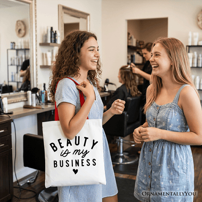 Beauty Is My Business Artist Tote Bag, Minimalist Salon Gift Shopper