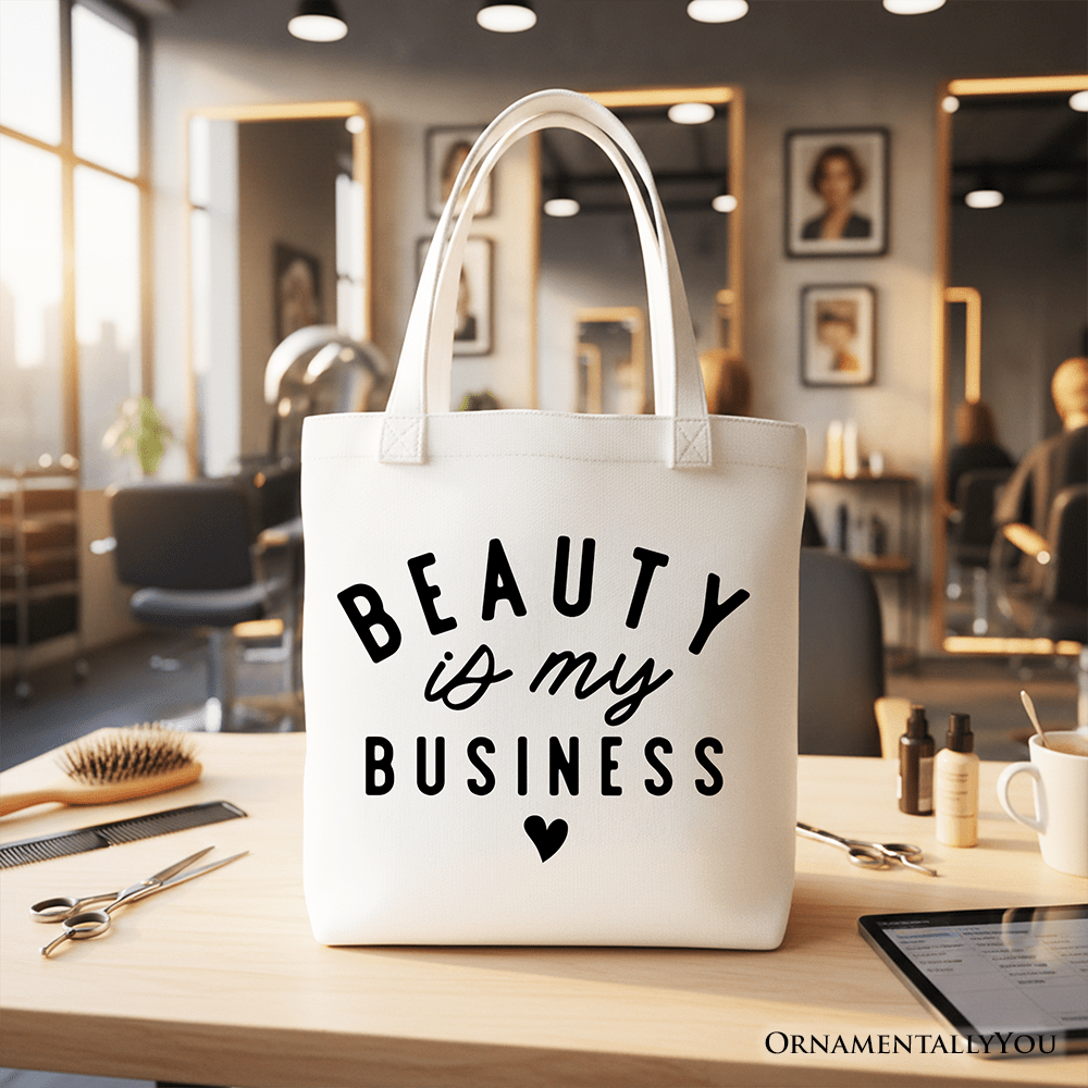 Beauty Is My Business Artist Tote Bag, Minimalist Salon Gift Shopper