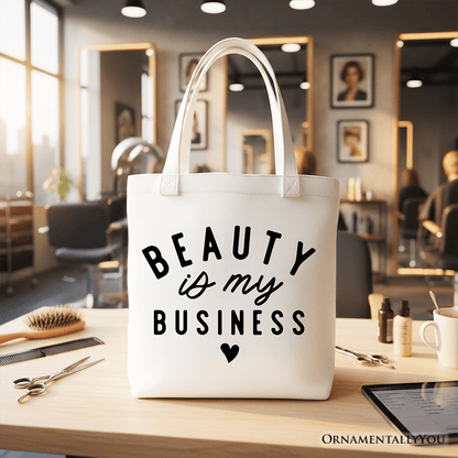 Beauty Is My Business Artist Tote Bag, Minimalist Salon Gift Shopper