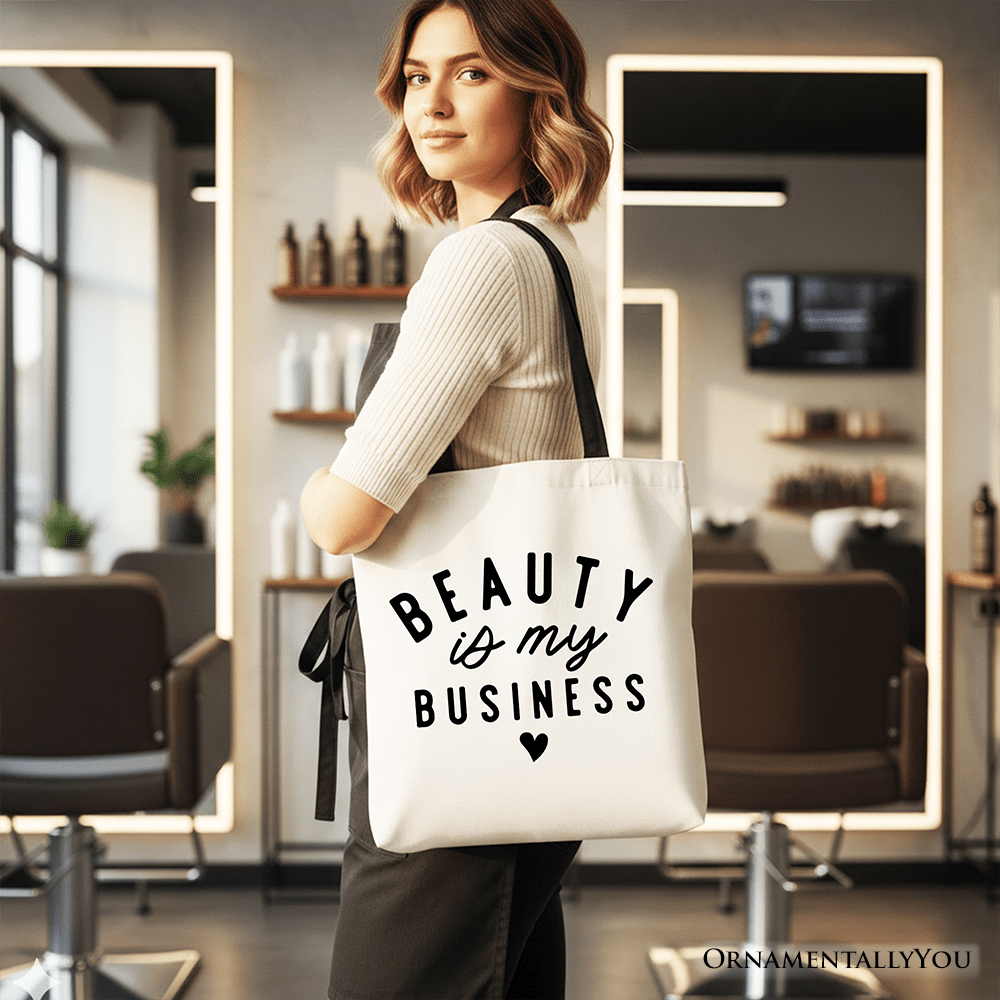 Beauty Is My Business Artist Tote Bag, Minimalist Salon Gift Shopper