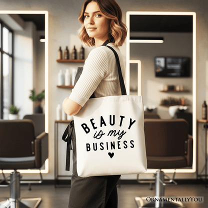 Beauty Is My Business Artist Tote Bag, Minimalist Salon Gift Shopper