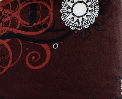 Tache Burgundy Palace Paisley Medallion Bed Sheet Set (2810FITFLT)