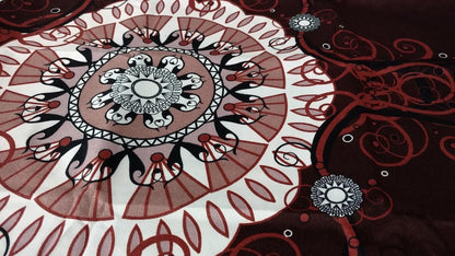 Tache Burgundy Palace Paisley Medallion Bed Sheet Set (2810FITFLT)