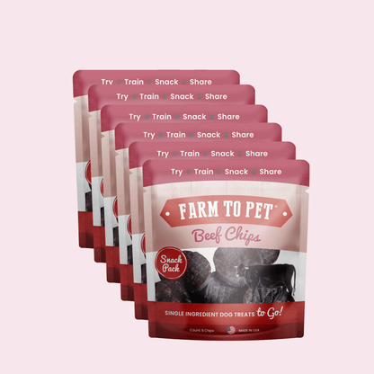 Beef Chips Snack Pack Bundles | Dog Treats for Training & Travel