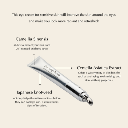 Cooling Depuffing Eye Cream for Tired, Sensitive Eyes – Morning Puffiness & Dark Circles