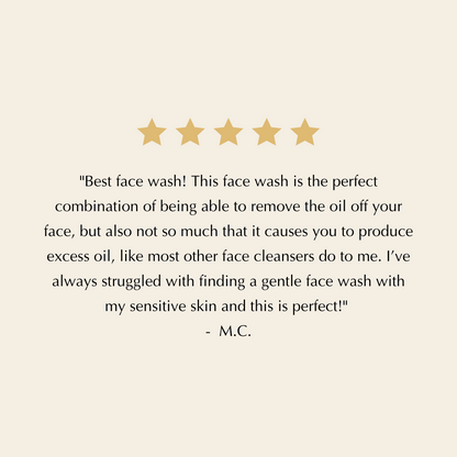 Oil-Free Foaming Face Wash for Acne-Prone Sensitive Skin – Aloe & Ashwagandha, Gluten-Free