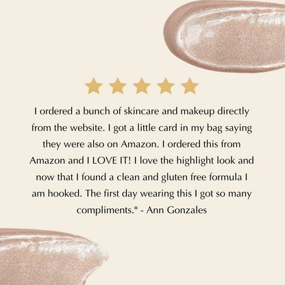 Liquid Bronzer Drops for Mature Skin – Dewy Glow Without Glitter, Nut-Free & Vegan
