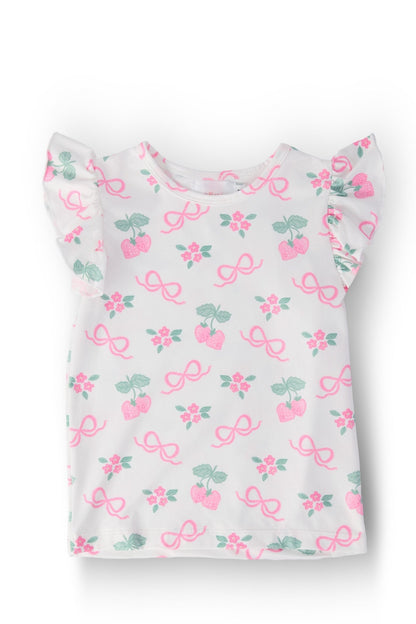 Berries & Bows S/S Ruffle Tee