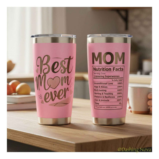 Best Mom Ever 20oz Tumbler Gift Set for Mother's Day & Birthday