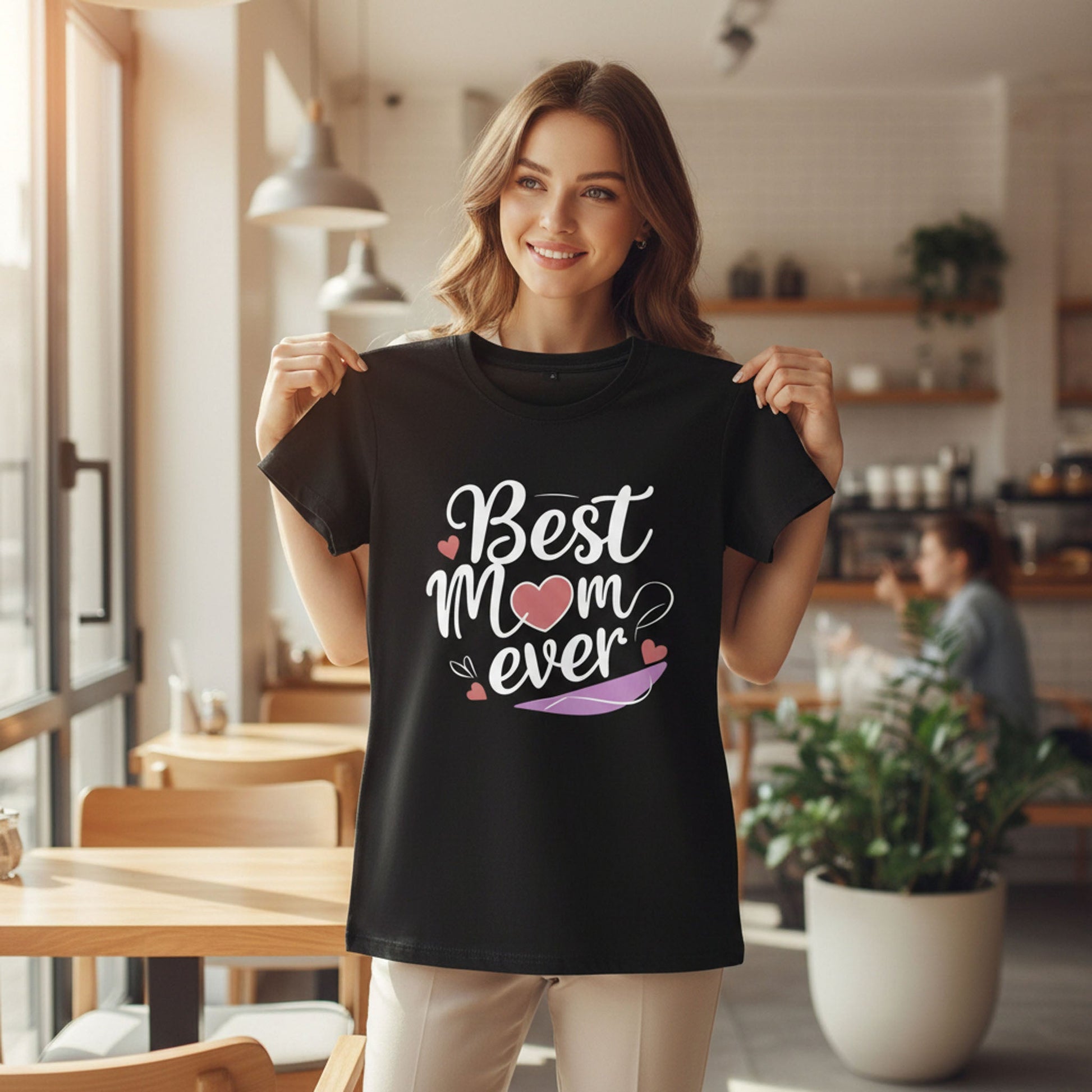 Best Mom Ever T Shirt Cotton Gift for Mother’s Day Birthday