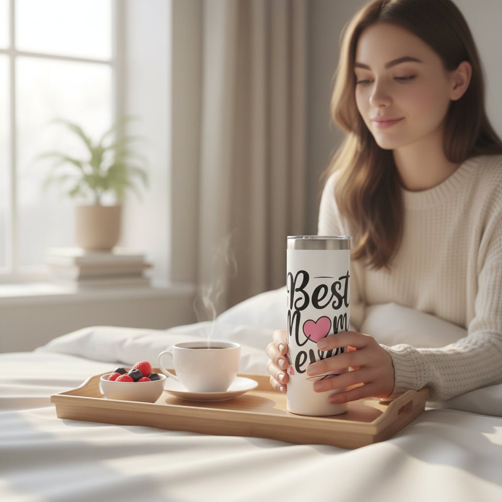 Best Mom Ever Tumbler - 20oz Stainless Steel Mom Gifts from Daughter