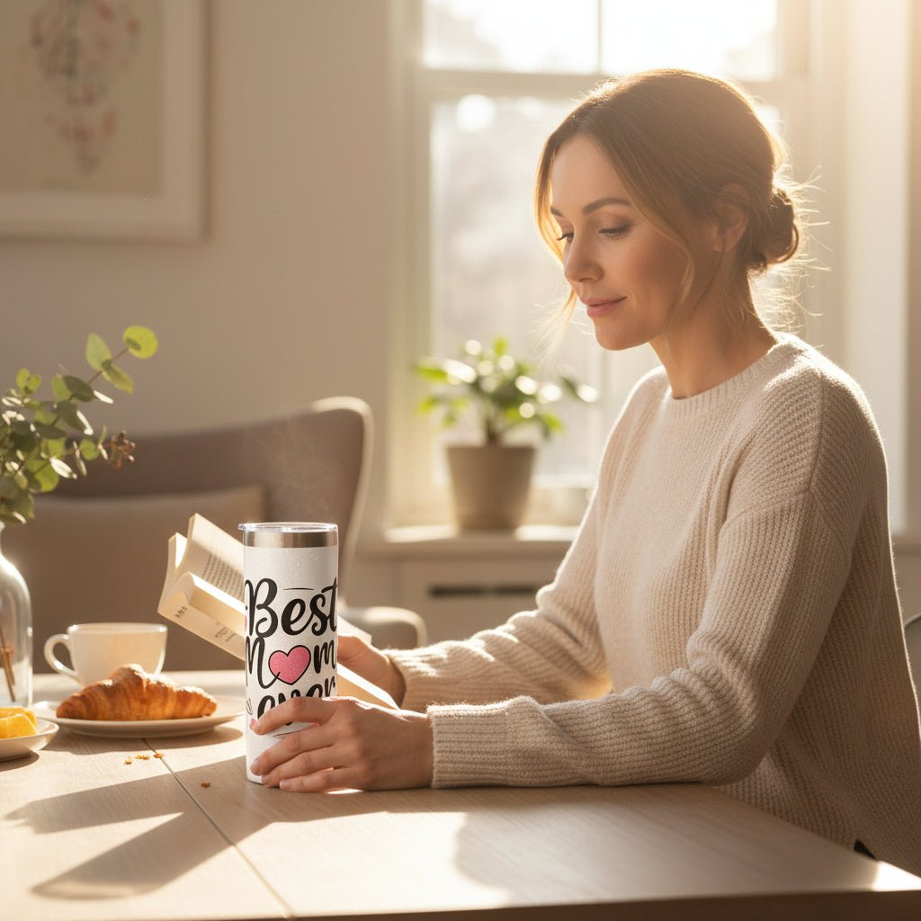 Best Mom Ever Tumbler - 20oz Stainless Steel Mom Gifts from Daughter