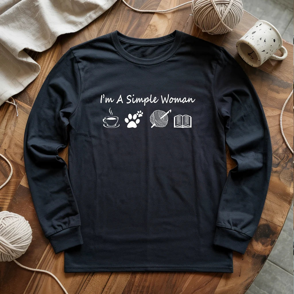 Simple Crocheter Long Sleeve T-shirt