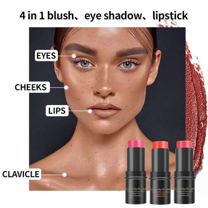 Cream Blush Stick for Mature Skin – Blends on Cheeks, Lips & Eyes Without Settling