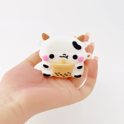 Boba Milk Cow Earphone Case Earbuds Case Cover Accessories for Airpods 1/2/3/Pro