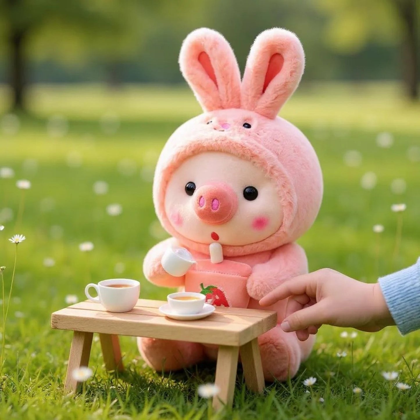 Boba Pig Stuffed Animal Soft Plushie Gift for Girls & Boys