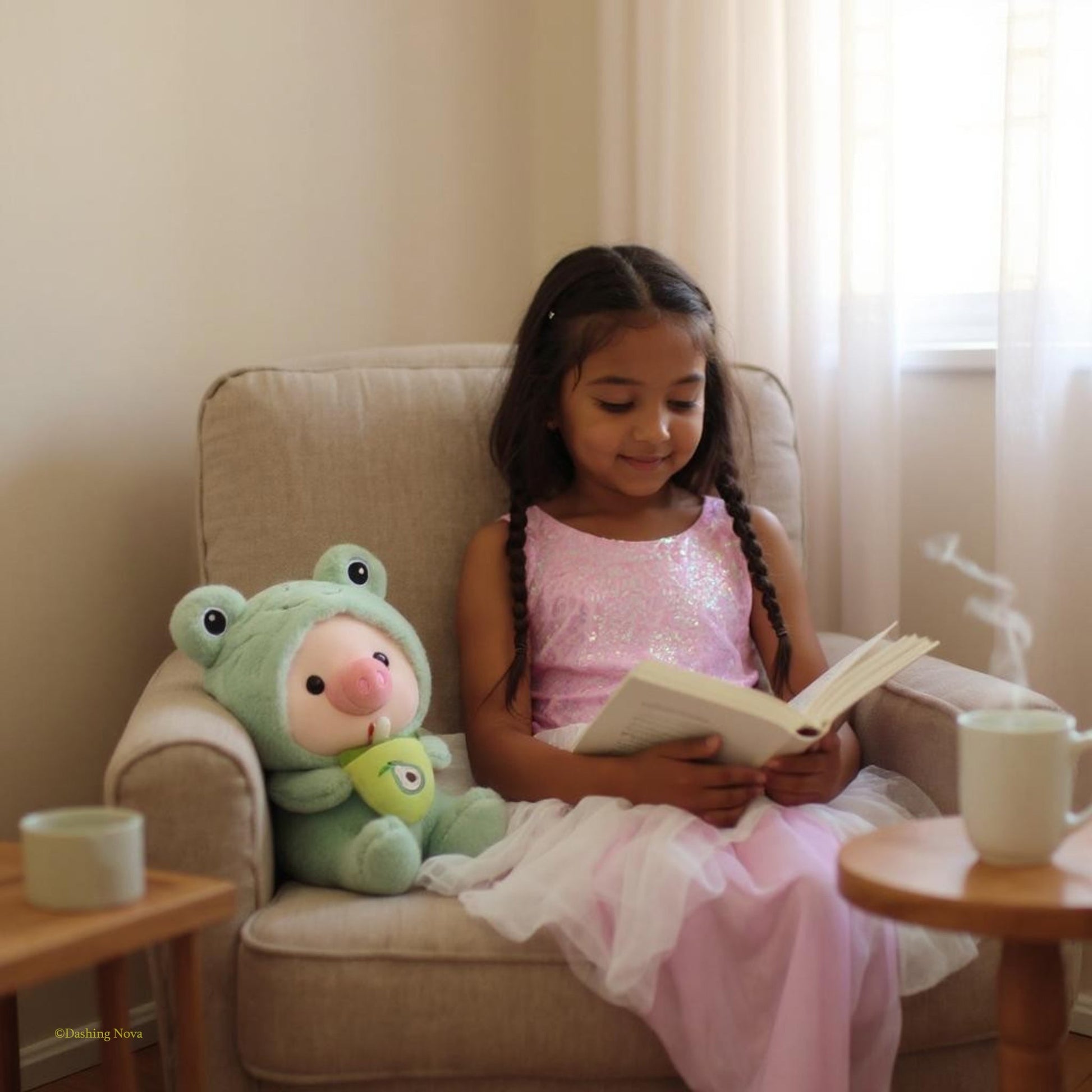 Boba Pig Stuffed Animal Soft Plushie Gift for Girls & Boys