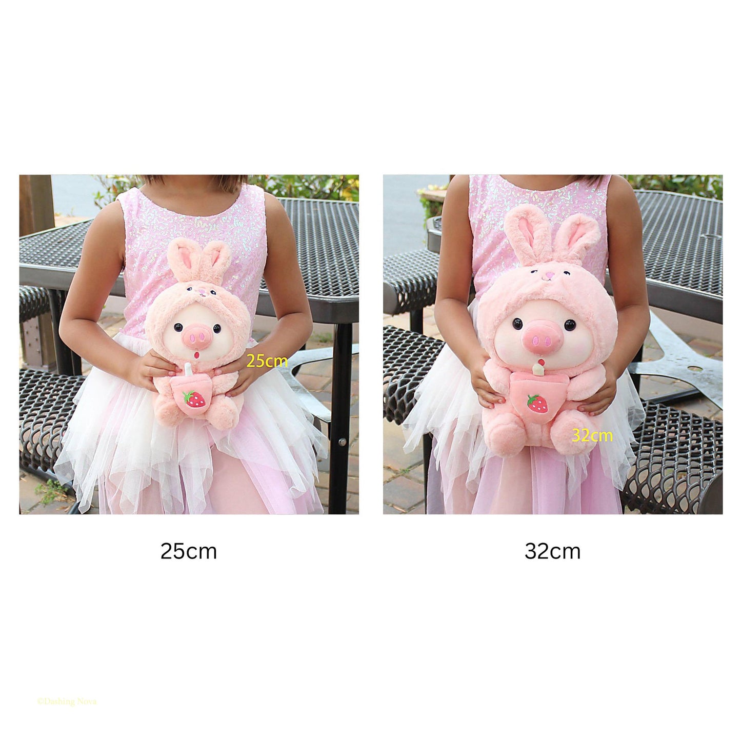 Boba Pig Stuffed Animal Soft Plushie Gift for Girls & Boys