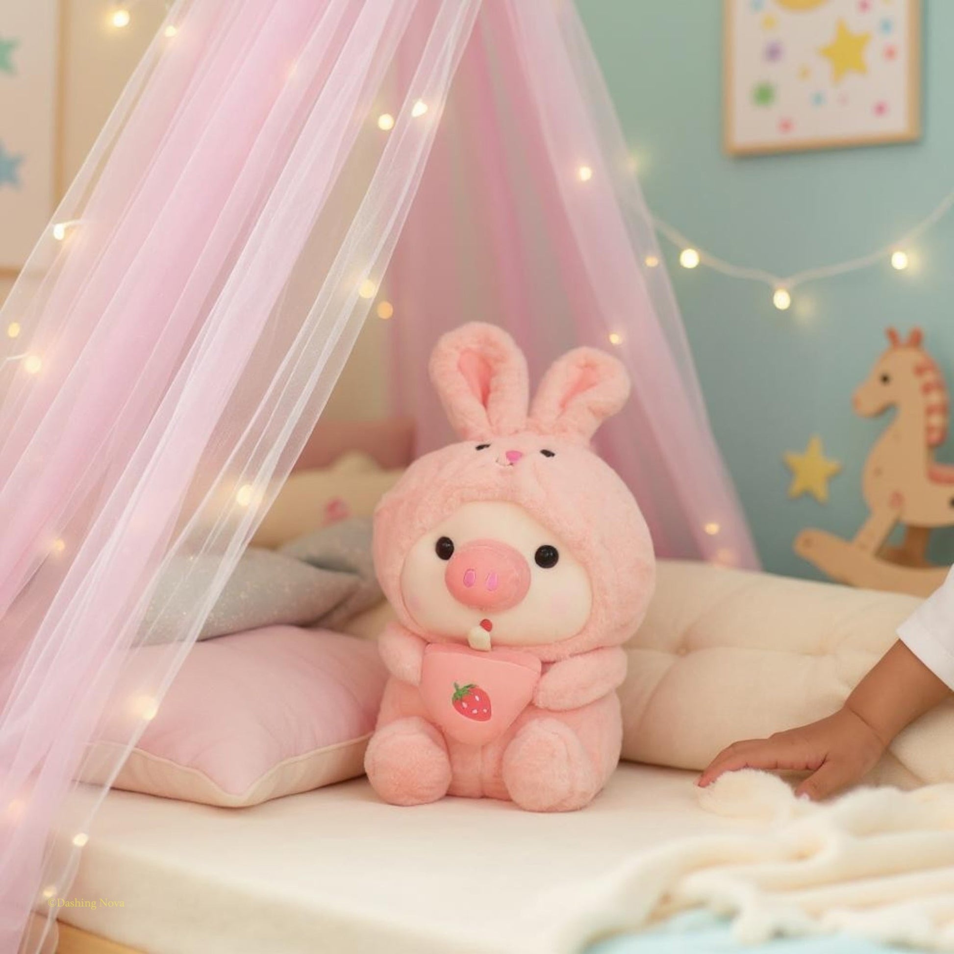 Boba Pig Stuffed Animal Soft Plushie Gift for Girls & Boys