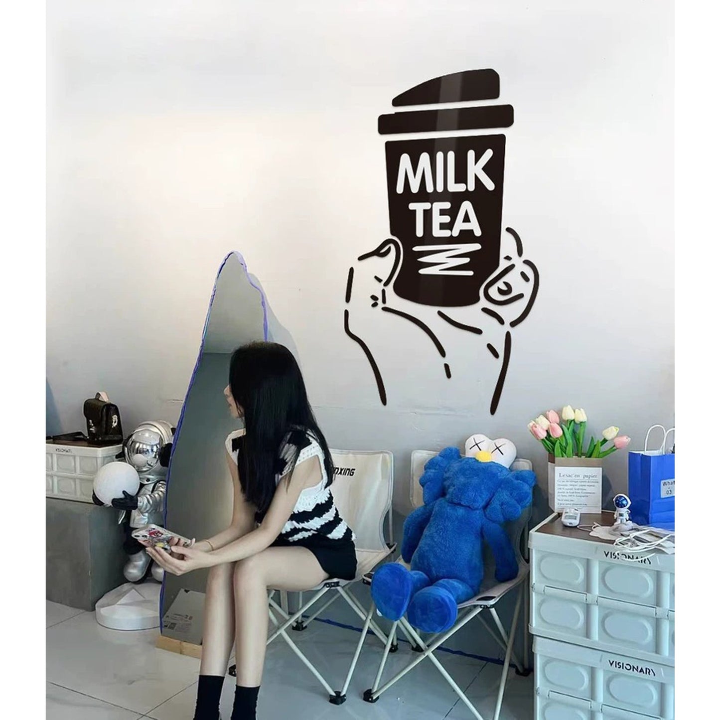 Boba Wall Decor for Home Cafe Restaurant Milk Tea Shop Decoration