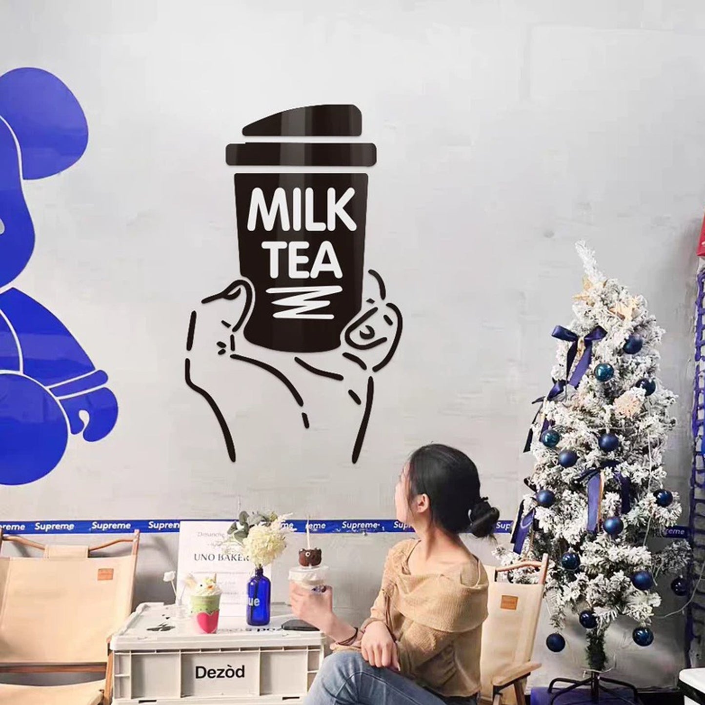 Boba Wall Decor for Home Cafe Restaurant Milk Tea Shop Decoration